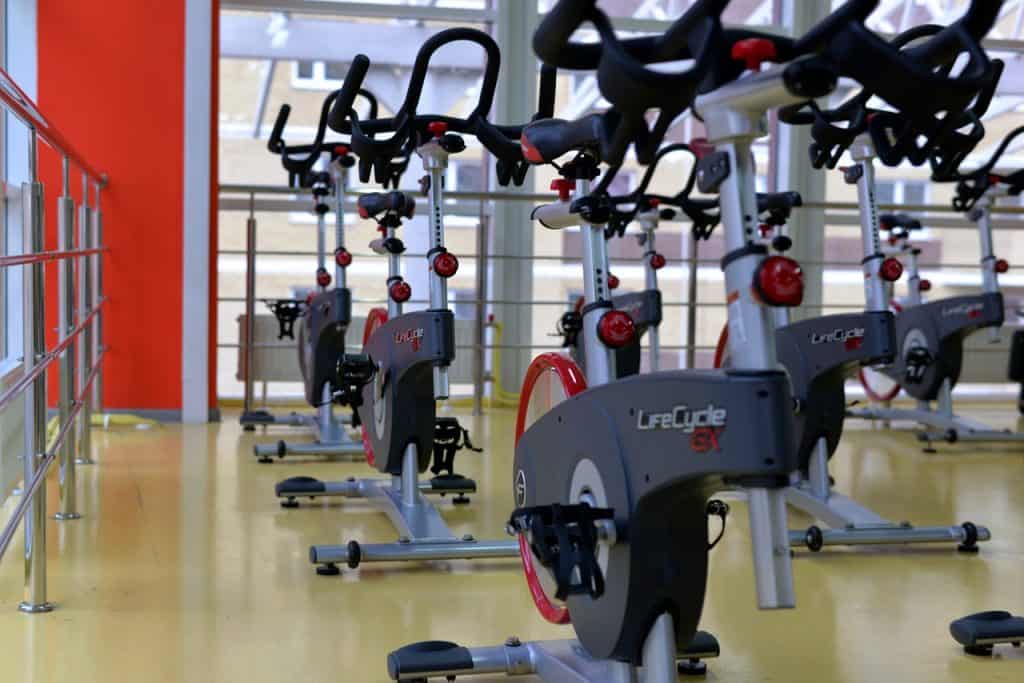 spinning bikes at gym