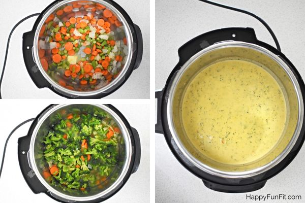 Steps to Make Instant Pot Broccoli Cheese Soup